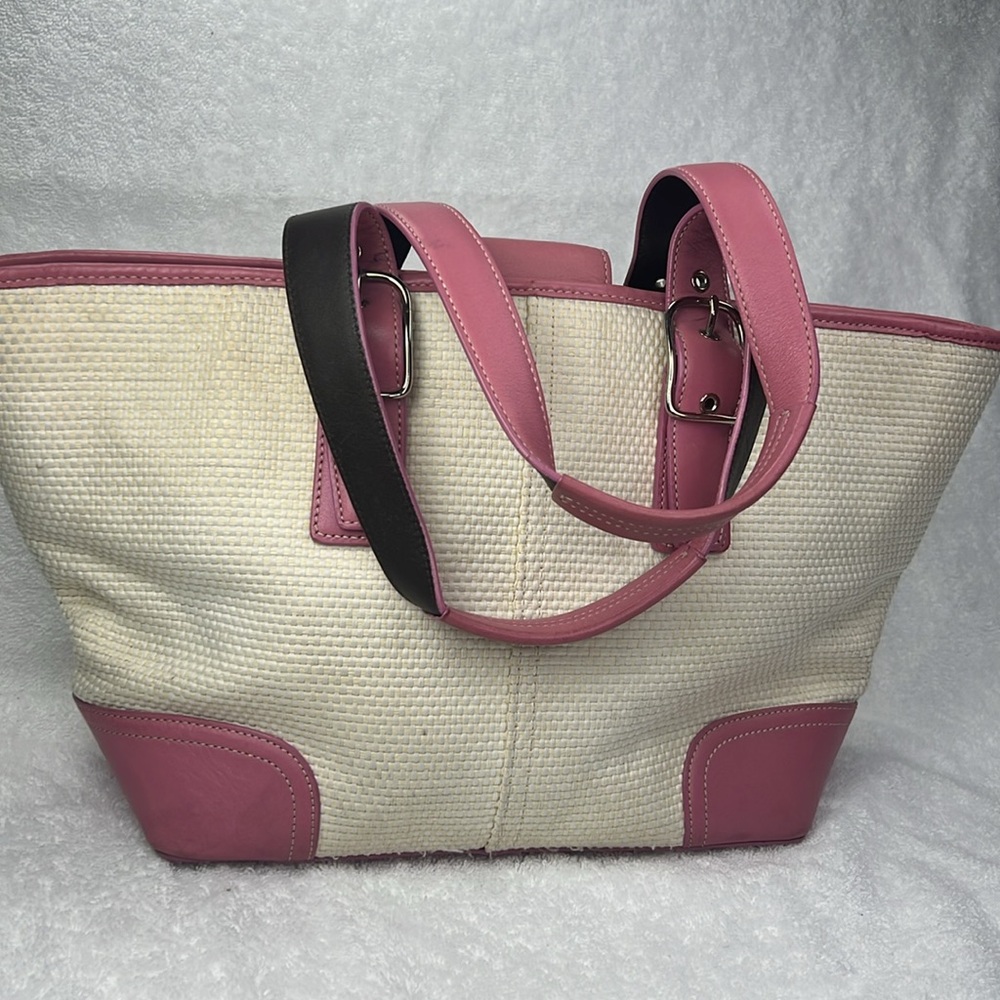 Coach Pink and Cream Tote Bag #B04K – 4468 - Picture 3 of 10